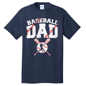 Baseball Dad Apparel Dad Baseball Fathers Day Tall T-Shirt