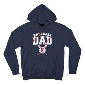 Baseball Dad Apparel Dad Baseball Fathers Day Tall Hoodie