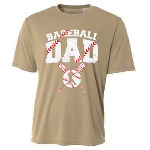 Baseball Dad Apparel Dad Baseball Fathers Day Cooling Performance Crew T-Shirt