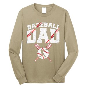 Baseball Dad Apparel Dad Baseball Fathers Day Long Sleeve Shirt