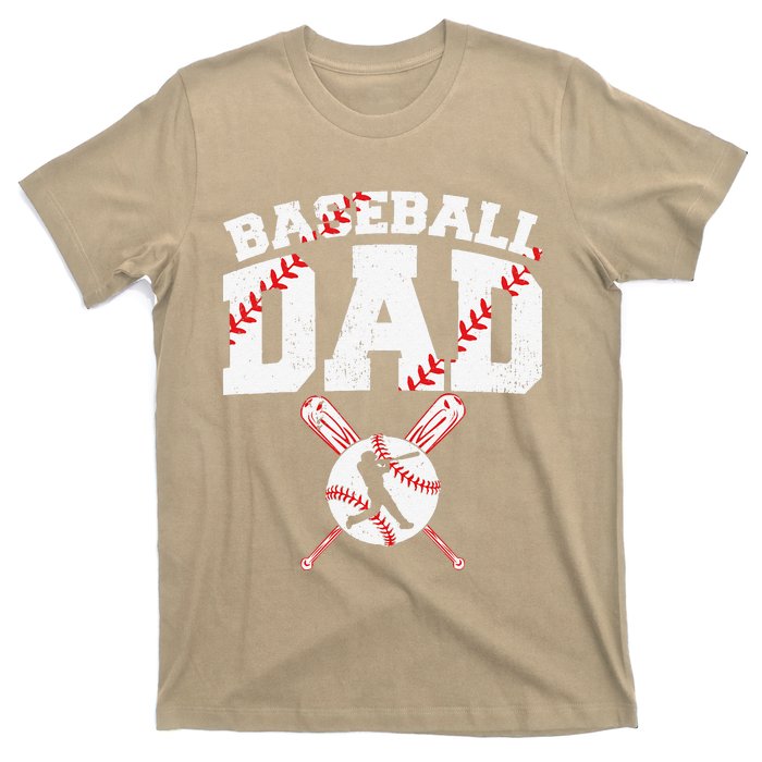 Baseball Dad Apparel Dad Baseball Fathers Day T-Shirt