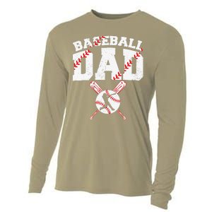 Baseball Dad Apparel Dad Baseball Fathers Day Cooling Performance Long Sleeve Crew