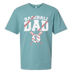 Baseball Dad Apparel Dad Baseball Fathers Day Sueded Cloud Jersey T-Shirt