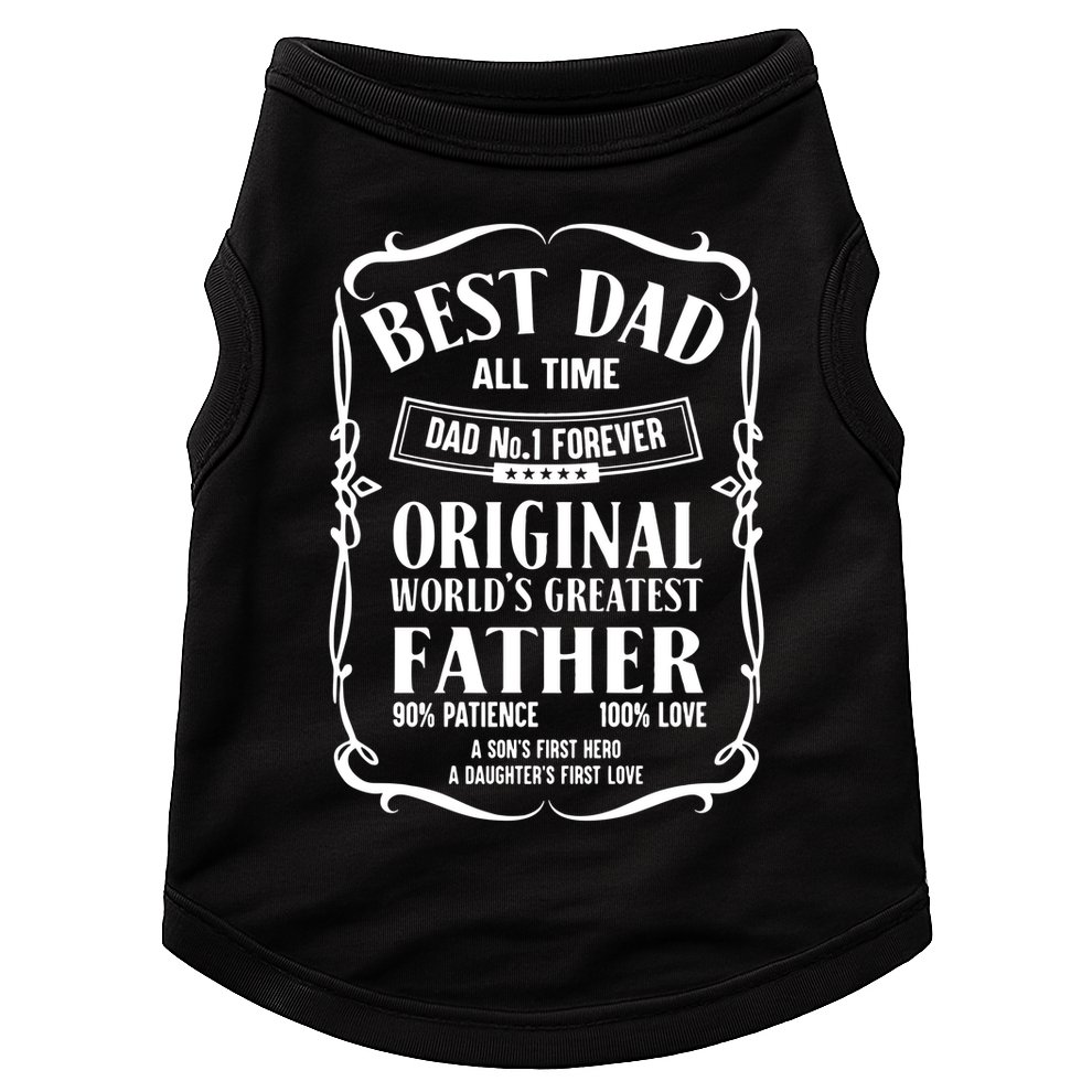 Best Dad All Time Dad No1 Fathers Day Doggie Tank