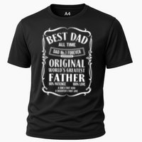 Best Dad All Time Dad No1 Fathers Day Cooling Performance Crew T-Shirt