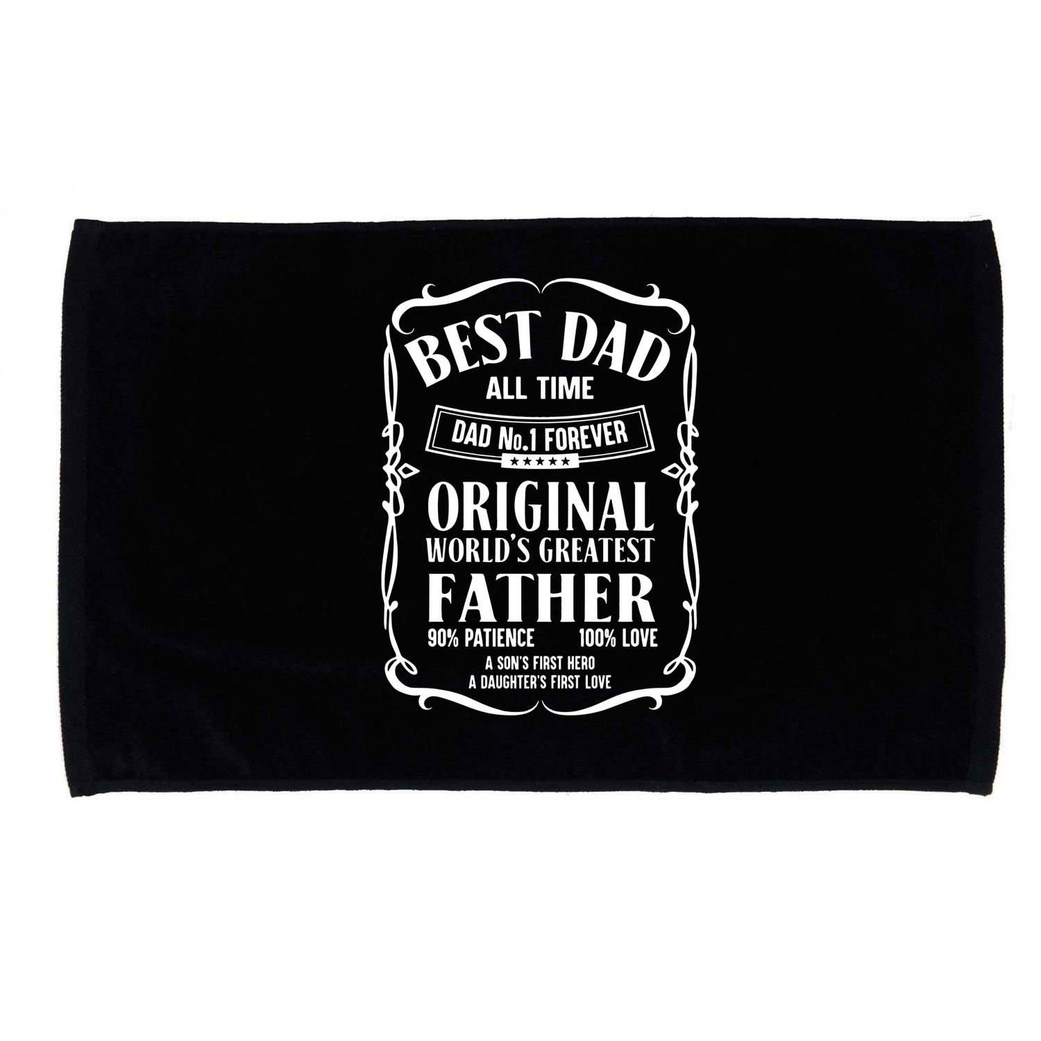 Best Dad All Time Dad No1 Fathers Day Microfiber Hand Towel