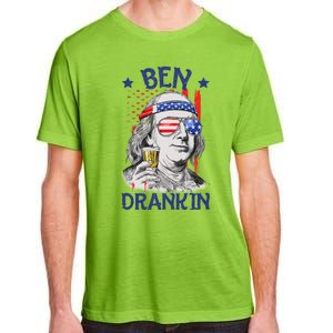 Ben Drankin American Flag 4th Of July Funny Patriot Usa Great Gift Adult ChromaSoft Performance T-Shirt