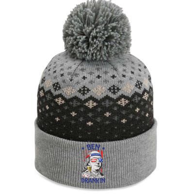 Ben Drankin American Flag 4th Of July Funny Patriot Usa Great Gift The Baniff Cuffed Pom Beanie