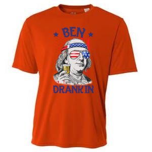 Ben Drankin American Flag 4th Of July Funny Patriot Usa Great Gift Cooling Performance Crew T-Shirt