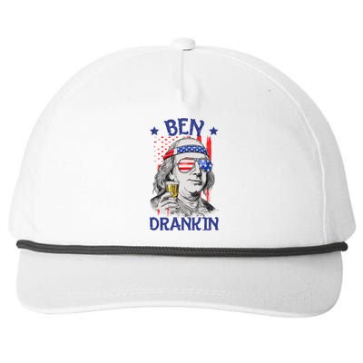 Ben Drankin American Flag 4th Of July Funny Patriot Usa Great Gift Snapback Five-Panel Rope Hat