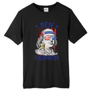 Ben Drankin American Flag 4th Of July Funny Patriot Usa Great Gift Tall Fusion ChromaSoft Performance T-Shirt