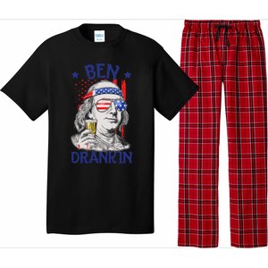 Ben Drankin American Flag 4th Of July Funny Patriot Usa Great Gift Pajama Set