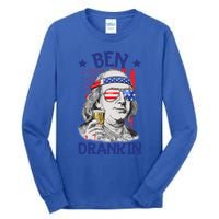 Ben Drankin American Flag 4th Of July Funny Patriot Usa Great Gift Tall Long Sleeve T-Shirt