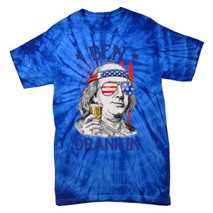 Ben Drankin American Flag 4th Of July Funny Patriot Usa Great Gift Tie-Dye T-Shirt