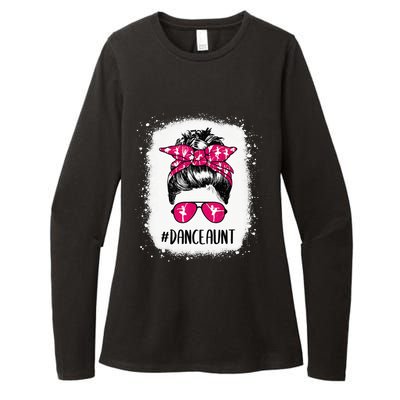 Bleached Dance Aunt Life Messy Bun Ballet Dancing Womens CVC Long Sleeve Shirt