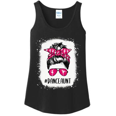 Bleached Dance Aunt Life Messy Bun Ballet Dancing Ladies Essential Tank