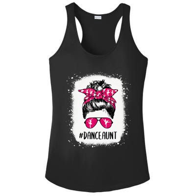 Bleached Dance Aunt Life Messy Bun Ballet Dancing Ladies PosiCharge Competitor Racerback Tank