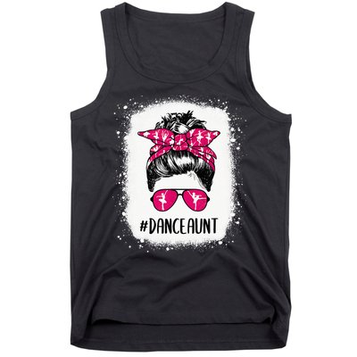 Bleached Dance Aunt Life Messy Bun Ballet Dancing Tank Top
