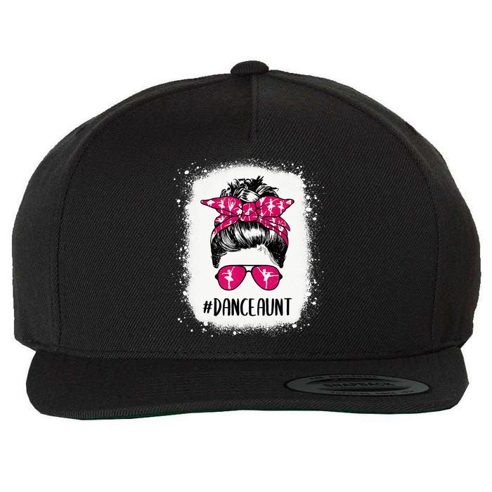 Bleached Dance Aunt Life Messy Bun Ballet Dancing Wool Snapback Cap
