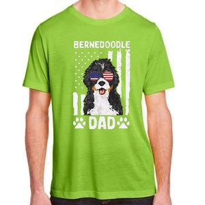 Bernedoodle Dog American Flag Bernedoodle Dad Adult ChromaSoft Performance T-Shirt