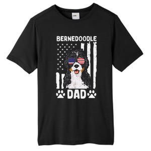 Bernedoodle Dog American Flag Bernedoodle Dad Tall Fusion ChromaSoft Performance T-Shirt