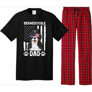 Bernedoodle Dog American Flag Bernedoodle Dad Pajama Set