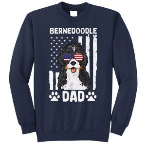 Bernedoodle Dog American Flag Bernedoodle Dad Sweatshirt