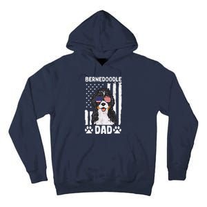 Bernedoodle Dog American Flag Bernedoodle Dad Tall Hoodie