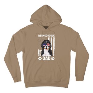 Bernedoodle Dog American Flag Bernedoodle Dad Hoodie