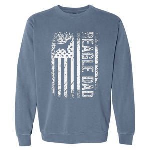 Beagle Dad American American Flag Dog Garment-Dyed Sweatshirt