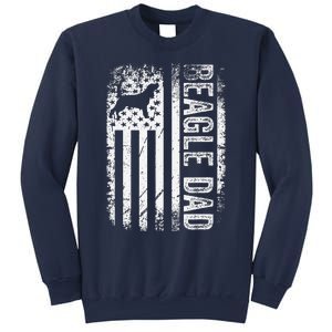 Beagle Dad American American Flag Dog Sweatshirt