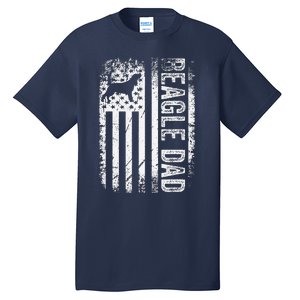 Beagle Dad American American Flag Dog Tall T-Shirt