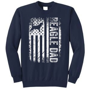 Beagle Dad American American Flag Dog Tall Sweatshirt