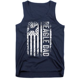 Beagle Dad American American Flag Dog Tank Top