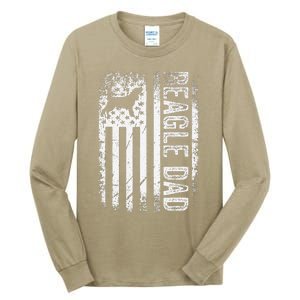 Beagle Dad American American Flag Dog Tall Long Sleeve T-Shirt