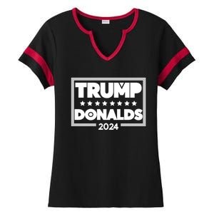 Byron Donalds And Donald Trump Election 2024 Funny Gift Ladies Halftime Notch Neck Tee