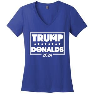 Byron Donalds And Donald Trump Election 2024 Funny Gift Women's V-Neck T-Shirt