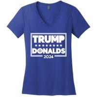 Byron Donalds And Donald Trump Election 2024 Funny Gift Women's V-Neck T-Shirt