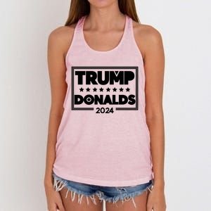 Byron Donalds And Donald Trump Election 2024 Funny Gift Women's Knotted Racerback Tank