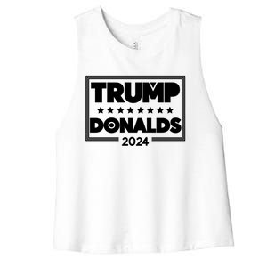 Byron Donalds And Donald Trump Election 2024 Funny Gift Women's Racerback Cropped Tank