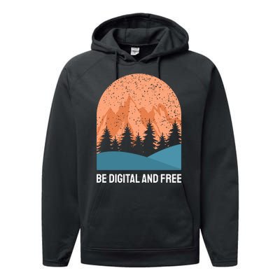 Be Digital And Free Performance Fleece Hoodie