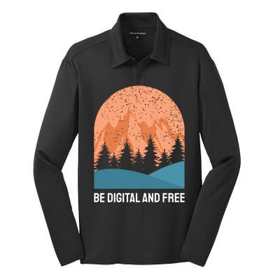 Be Digital And Free Silk Touch Performance Long Sleeve Polo