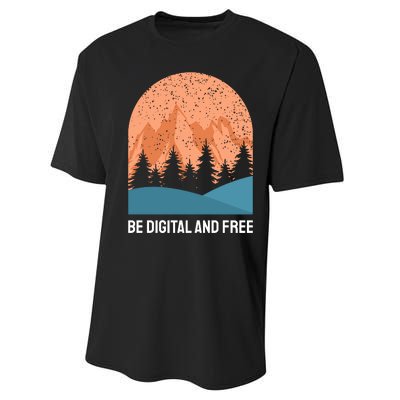 Be Digital And Free Performance Sprint T-Shirt