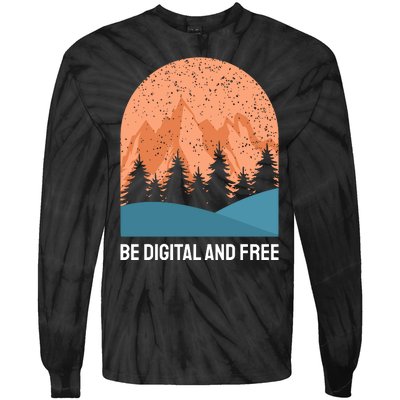 Be Digital And Free Tie-Dye Long Sleeve Shirt