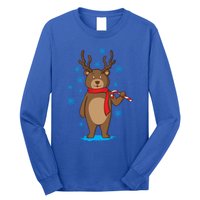 Bear Dressed As Reindeer With Candy Cane Xmas Gift Long Sleeve Shirt