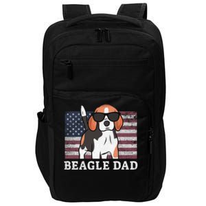 Beagle Dad American Flag 4th Of July Patriotic Beagle Design Great Gift Impact Tech Backpack