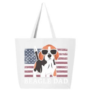 Beagle Dad American Flag 4th Of July Patriotic Beagle Design Great Gift 25L Jumbo Tote