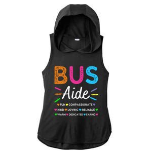 Bus Driver Aide Back to School Matching Group Squad Ladies PosiCharge Tri-Blend Wicking Draft Hoodie Tank