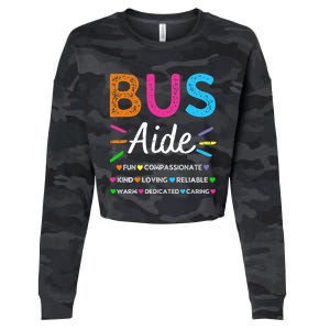 Bus Driver Aide Back to School Matching Group Squad Cropped Pullover Crew