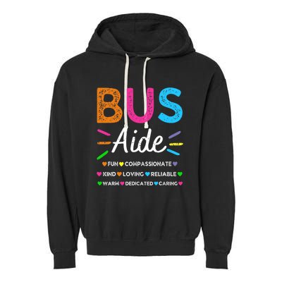 Bus Driver Aide Back to School Matching Group Squad Garment-Dyed Fleece Hoodie